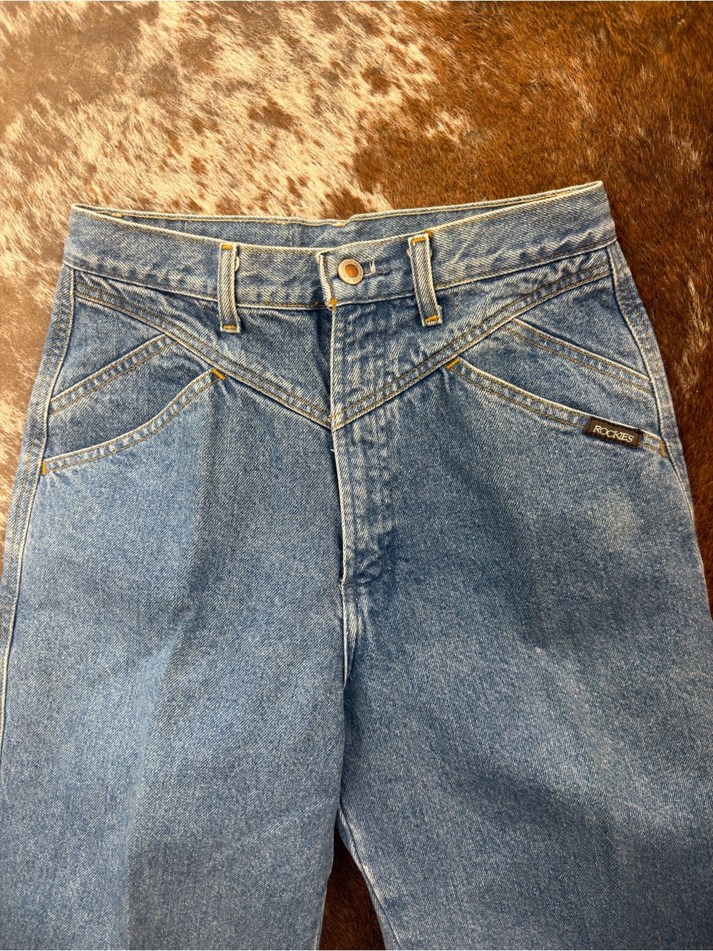 ROCKIES jeans High-Rise Vintage Blue Denim Jeans for Women